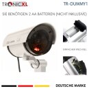 2x Dummy Cam Kamera attrappe mit blinkender LED CCTV Außen Outdoor Wand