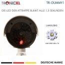 2x Dummy Cam Kamera attrappe mit blinkender LED CCTV Außen Outdoor Wand