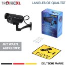 2x Dummy Kamera schwarz Attrappe Außenbereich Kameraattrappe CCTV