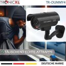 4x Dummy Kamera schwarz Attrappe Aussenbereich Kameraattrappe Fake  CCTV