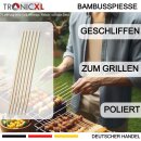 2.000x XL Bambusspieß 500x6mm Holzspieße Schaschlikspieße Holz Bambus Fleischspieß BBQ