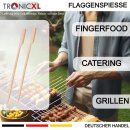 200 x 120mm Flaggenspieß Flaggenspiesse Bambusspieß Catering Fingerfood Holzspieß Holz Spieße Grillen BBQ