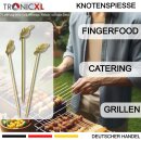 500 x Knotenspieße 80mm Fingerfood Spieße Catering Bambus Grill Cocktail Party Käse Picker Sticks Bambusspieß