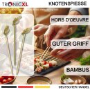 2000 x Knotenspieße 80mm Fingerfood Spieße Catering Bambus Grill Cocktail Party Käse Picker Sticks Bambusspieß