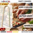100 x 100mm Bambus Fingerfood Zangen Einwegbesteck Party Grillen BBQ