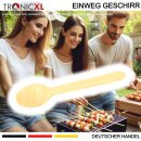 100 x Einweg Löffel Einwegbesteck Besteck Holzlöffel Camping Grillen BBQ