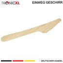 100 x Einweg Messer Einwegbesteck Besteck Holzmesser Camping Grillen BBQ