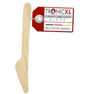 200 x Einweg Messer Einwegbesteck Besteck Holzmesser Camping Grillen BBQ