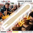 1000 x Holzspicker Pommesgabel Spicker Holz Pommesgabeln Currywurst Pommes Holzspieße