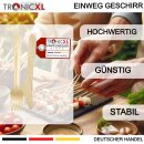 100 x Einweg Gabel + Messer Einwegbesteck Geschirr Besteck Holzmesser Camping Grillen BBQ