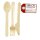 200 x Holzgeschirr Set Löffel Gabel Messer Camping Besteck Holz Geschirr BBQ Grillen