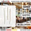 1000 x Zahnstocher einzeln verpackt Gastro Gastronomie Bistro Holz Zubehör