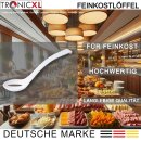 6 Stück SAN Feinkostlöffel geschlitzt...