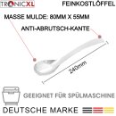 6 Stück SAN Feinkostlöffel TRANSPARENT geschlitzt spülmaschinenfest Löffel Feinkost Kunststofflöffel Salatlöffel