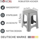 "Rattan" Design Hocker Tabur Stapelhocker Campingsitz Garten Gast Sitz Stuhl