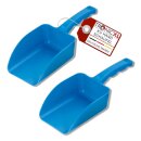 2x 750ml Schaufel BLAU Handschaufel Polypropylen Loch hitzebeständig Küche Gastronomie