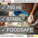 2x 750ml Schaufel BLAU Handschaufel Polypropylen Loch hitzebeständig Küche Gastronomie