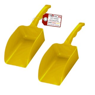 2x 750ml Schaufel gelb Handschaufel Kunststoff Küche Garten Haushalt Kelle