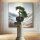 Kunstpflanze Deko Bonsai Zeder 25cm mit Topf Keramik künstlich klein Kunststoff