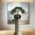 Kunstpflanze Deko Bonsai Zeder 26cm mit Topf Keramik künstlich klein Kunststoff