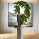 Große Kunstpflanze Lärche 90cm Deko Großer Bonsai mit Topf künstlich Kunststoff groß