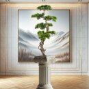Kunstpflanze Deko Bonsai Kiefer 90cm x 40cm mit Topf...