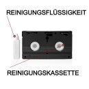 VHS Reinigungskassette Reinigungscassette Reinigungsband Videokopf für Aufnahme Wiedergabeköpfe Reinigung Kassette Set