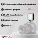 Foto Lampe LED Mini Selfie Licht Kamera Hot Shoe Cold 1/4" Video Stativ Adapter