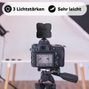 Foto Lampe LED Mini Selfie Licht Kamera Hot Shoe Cold 1/4" Video Stativ Adapter