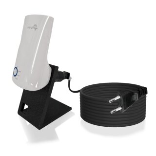 2m Verlängerung Kabel + Ständer für Repeater TP-Link RE190 AC750 RE330 TL-WA850RE Halterung WLan