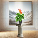 Große Kunstpflanze Guzmania Deko-Idee 58cm künstlich Pflanze Büro