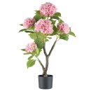 Große Kunstpflanze ca. 85cm Hortensie Real Touch Busch künstlich Deko rosa