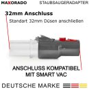 Anschluss Adapter Staubsauger kompatibel mit Hompany SmartVac 11 V15A Aufsatz für 32 mm 32mm