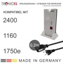 0,2m Verlängerung + Ständer für Repeater weiß für AVM Fritz!Repeater 2400 1160 1750e