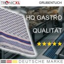 10x Profi Grubentücher Geschirrtücher Küchentücher Touchon 45x90 Blau Weiß Grubentuch