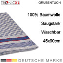 10x Profi Grubentücher Geschirrtücher Küchentücher Touchon 45x90 Blau Weiß Grubentuch