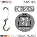 2x Euro-Haken Din 5047 35x12 mm  Rohrbahnhaken Rohrhaken Fleischerhaken