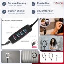 210cm Stativ + XXL Ringlicht Ring Light Smartphone Halterung für YouTube Video Streaming Smartphone TikTok Live-Streaming Fotografie Live