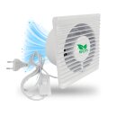 100mm Abluft / Zuluft Grow Lüfter Ventilator mit Netzstecker und Schalter für Homebox Growbox Growschrank