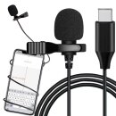 2 Stück USB-C Ansteckmikrofon Mikrofon Ansteck Lavalier Microphone für DJI Kamera Smartphone Handy