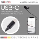 2 Stück USB-C Ansteckmikrofon Mikrofon Ansteck Lavalier Microphone für DJI Kamera Smartphone Handy