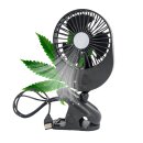 USB Mini Grow Ventilator mit Clip Klemme Klemmventilator...