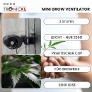 USB Mini Grow Ventilator mit Clip Klemme Klemmventilator I Clipventilator für Homebox Growbox Growschrank Secret Jardin GrowPro DiamondBox Zelsius Mars Hydro etc.