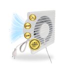 230V Badlüfter mit Kabel Schalter Stecker IPX4 100mm...