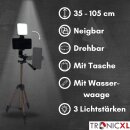 105cm Handy Stativ drehbar Smartphone Halterung mit Licht...