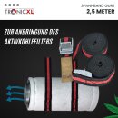 Grow Abluft Set 100mm leise mit Aktivkohlefilter Aufhängung Belüftungsset für Growbox Lüfter Abluftlüfter
