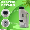 Taschenmikroskop 60x - 120x Lupe Mikroskop für Trichome Ernte Zubehör für Growbox Grower Erntehelfer Prüfung Messgerät Schädlinge Pilze
