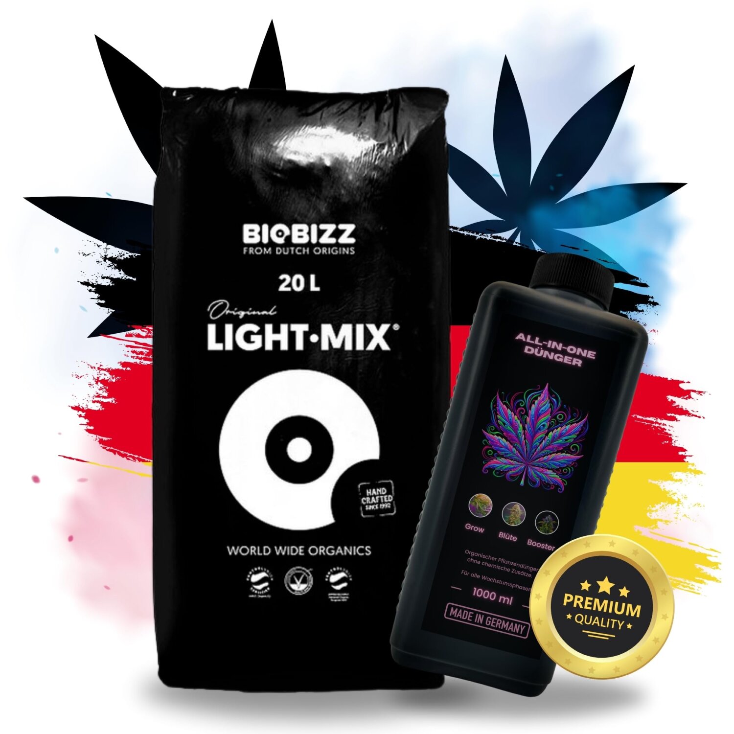 Dnger All in One fr BioBizz + 1 Sack Light Mix Grow Erde fr Anzuch,  18,90