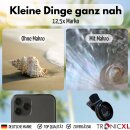 Smartphone Makro Objektiv Linse Aufsatz 2-in-1 Handy-Kamera-Objektiv-Set Weitwinkel Telefonkamera kompatibel mit iPhone Samsung Pixel Android