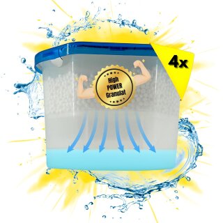 4x 500ml Luftentfeuchter Granulat Raumentfeuchter für Keller Bad Zuhause Büro ohne Strom Feuchtigkeitsabsorber